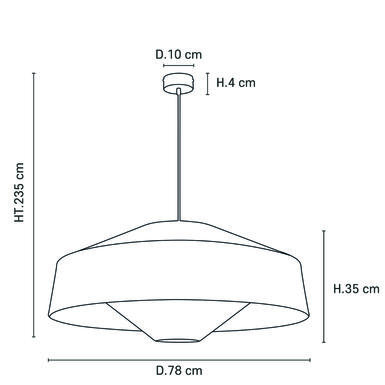 Suspension Mokuzai Ø 78 cm - Noir Métal / Tissus - Market Set - 656055