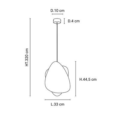 Suspension Screen H 320 cm - Blanc / Papier murano - Market Set - 656068