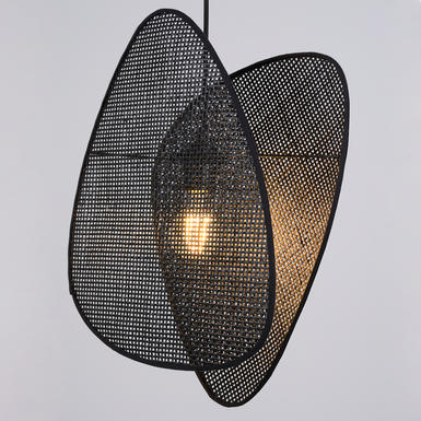 Suspension Screen H 340 cm - Noir / Cannage naturel- Market Set - 656072