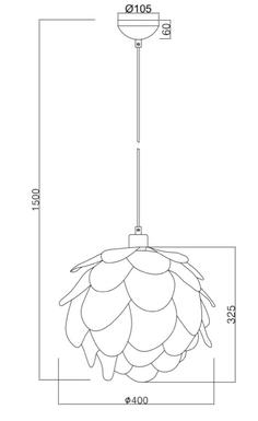 Suspension design Trio Clover Multicolore Acrylique R30401069