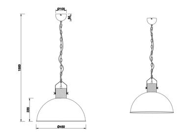 Suspension design Trio Delhi Gris Métal 303400167