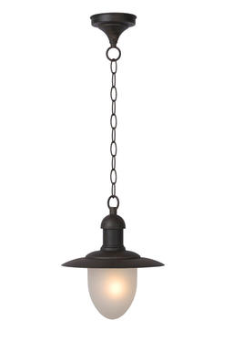 Suspension extérieur ARUBA Ø 25 cm - 1xE27 - Rouille - Acier et verre - Lucide - 11872/01/97