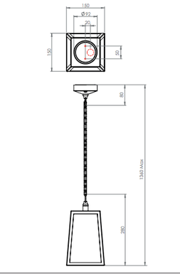 Suspension Extérieure Design 7112 Calvi Astro Calvi Noir Acier 7112