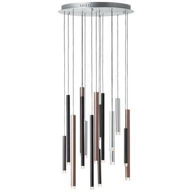 Suspension led Brilliant Cembalo Gris Métal G93730/20