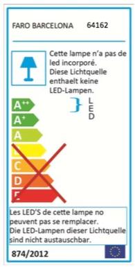 Suspension led Faro Pam Noir / Or Aluminium 64162