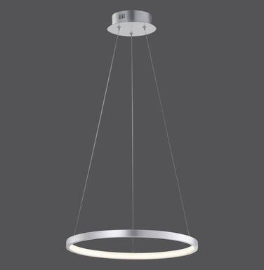 Suspension led Leuchten Direkt Circle Gris Aluminium 11522-21