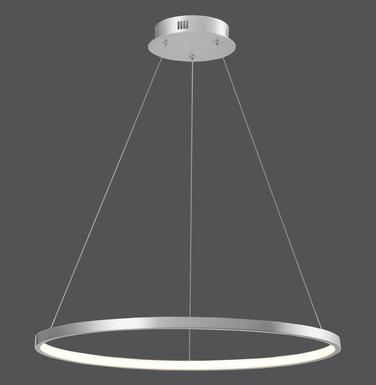 Suspension led Leuchten Direkt Circle Gris Aluminium 11524-21