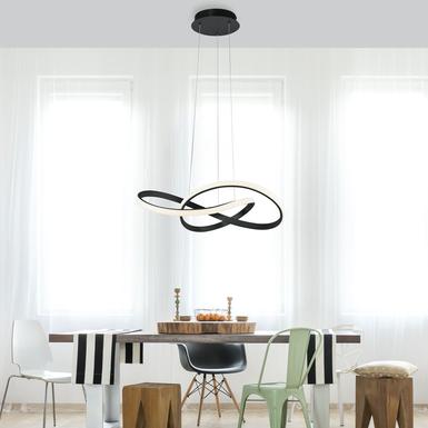 Suspension led Leuchten Direkt Maria Noir Métal 15402-18