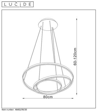 Suspension led Lucide Triniti Noir Aluminium 46402/99/30