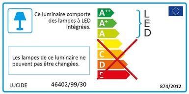 Suspension led Lucide Triniti Noir Aluminium 46402/99/30