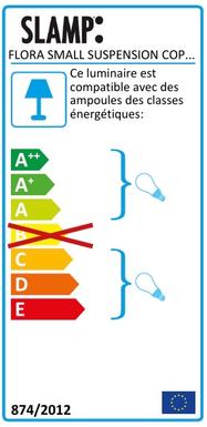 Suspension led Slamp Flora Cuivre Technopolymère FLO85SOS0001RA000