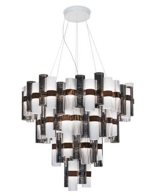 Suspension led Slamp La Lollona Pewter Technopolymère LAL87SOS4L00PE000