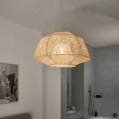 Suspension ODYSEE Ø 78 cm - Naturel - Raphia et Bois - Market Set -  657177