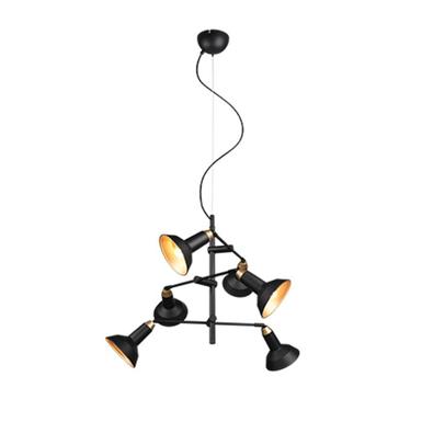 Suspension Roxie - Trio - Ø 60 cm - 6xE14 - Noir - 311900632