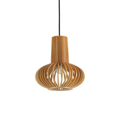 Suspension scandinave Ideal lux Citrus Beige Bois 159850