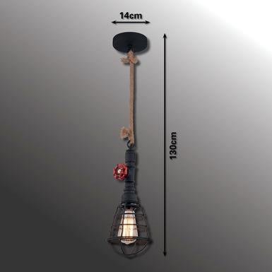 Suspensions 1 lampes design Näve Regia Noir Métal 6093022