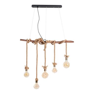 Suspensions 1 lampes design Näve Rope Beige Bois 6123527