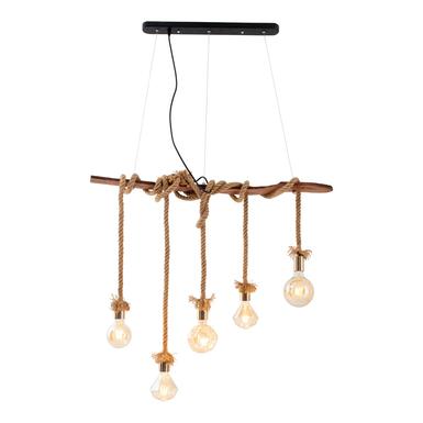 Suspensions 1 lampes design Näve Rope Beige Bois 6123527