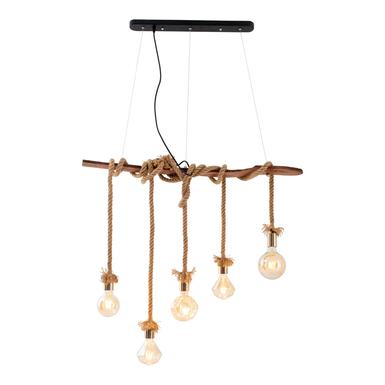 Suspensions 1 lampes design Näve Rope Beige Bois 6123527