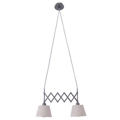 Suspensions 2 lampes design Näve Adrienne Beige Métal - Tissus 6131927