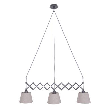 Suspensions 3 lampes design Näve Adrienne Beige Métal - Tissus 6132027