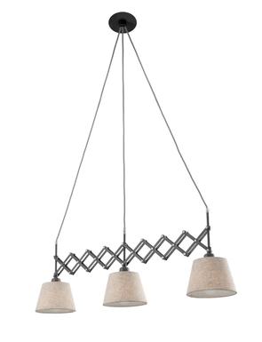 Suspensions 3 lampes design Näve Adrienne Beige Métal - Tissus 6132027