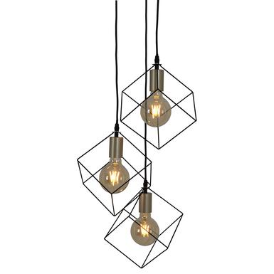 Suspensions 3 lampes design Näve Canto Noir Métal 7082922