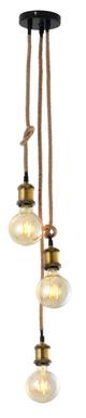 Suspensions 3 lampes design Näve Ontario Laiton Métal - Tissus 0127344