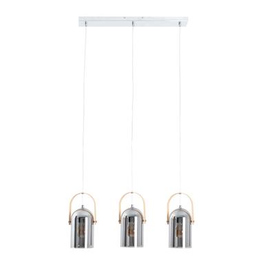 Suspensions 3 lampes design Näve Vitrio Gris Métal - Verre 7086159