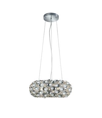 Suspensions 3 lampes design Trio Spoon Chrome Métal R30343006