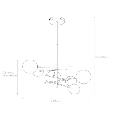 Suspension ALARA Led Verre Métal Or - Lucide - 46412/06/10