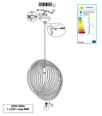 Suspensions design Trio Boolan Marron Bois 305900126