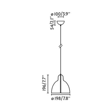 Suspension Task - Faro - Ø 19,8 cm - 1xE27 - Blanc - 64255