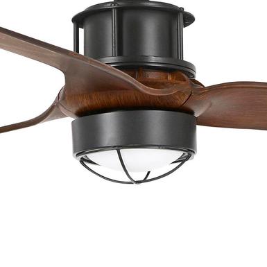 Ventilateur de plafond avec kit lumière Faro Just fan Noir Métal 33395+33391