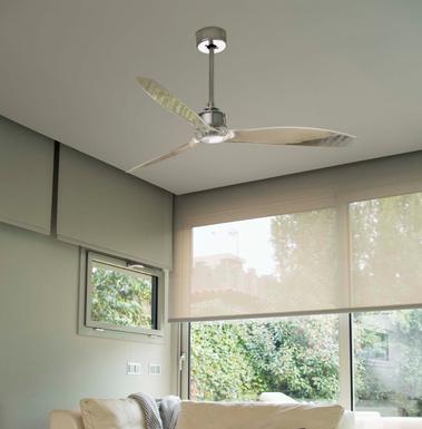 Ventilateur de plafond design Faro Just fan Chrome Métal 33394