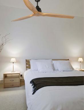 Ventilateur de plafond Lantau Ø 152 cm sans LED - Marron clair - Noyer - Faro - 33718