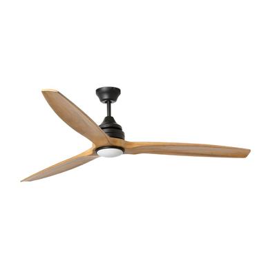 Ventilateur de plafond Lantau Ø 152 cm avec LED - Marron clair - Noyer - Faro - 33719