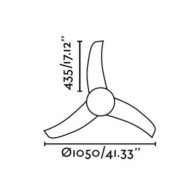 Ventilateur de plafond Easy Ø 105 cm - Moteur AC - Métal Gris - Faro - 33416