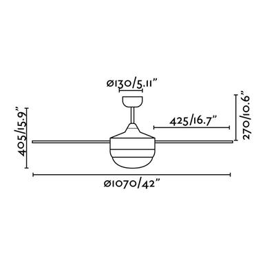 Ventilateur de plafond Faro Icaria Laiton Acier 33695