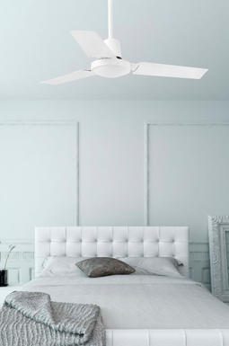 Ventilateur de plafond Mini Indus Ø 91 cm - Moteur AC - Blanc - Acier - Faro - 33011