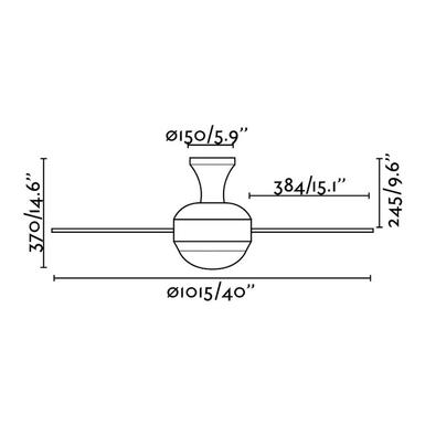 Ventilateur de plafond Faro Mini Ufo Nickel satiné Acier 33455