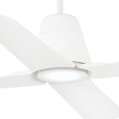 Ventilateur de plafond intérieur ou extérieur (IP44) led blanc Faro Typhoon Blanc Acier 33480-14