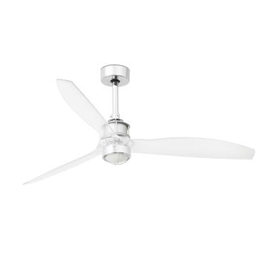 Ventilateur de plafond led chrome Faro Just fan Chrome Acier 33394-9