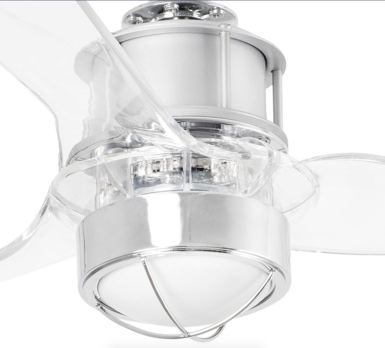 Ventilateur de plafond led chrome Faro Just fan Chrome Acier 33426-9