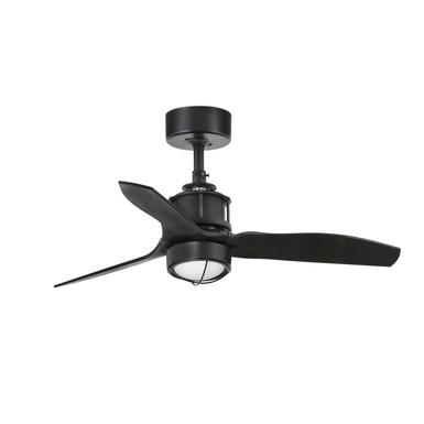 Ventilateur de plafond led noir Faro Just fan Noir mat Acier 33424-10