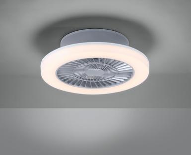 Ventilateur led Leuchten Direkt Leonard Gris Métal 14645-55