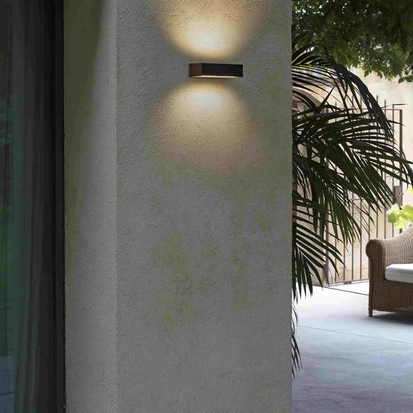 Applique murale d'extérieur LED Slots Wall rouille