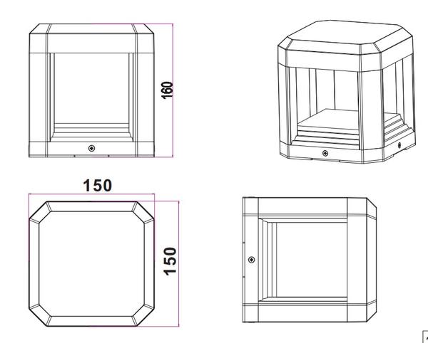 Borne extérieure led Trio Logone Gris anthracite Fonte d'aluminium 222360142 Borne extérieure led Trio Logone Gris anthracite Fonte d'aluminium 222360142