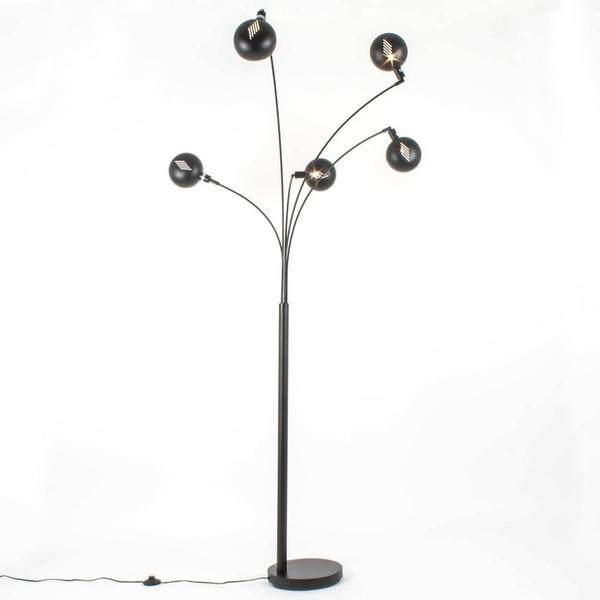 Lampadaire design salon métal noir 2 ampoules - Hawk Référence : CD_Lu23J