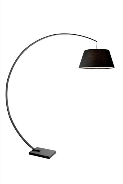 Lampadaire Lampadaire noir Lampe de salon lampe à arc sur pied